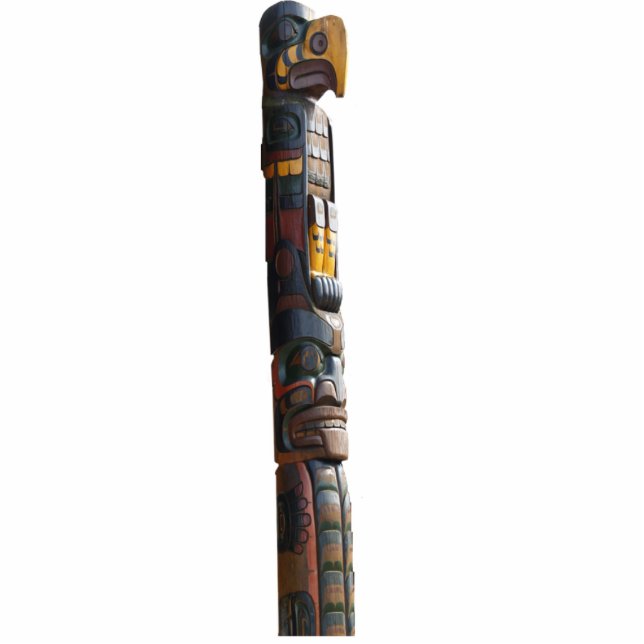Haida Native American Totem Pole Fotoskulptur Magnet (Vorne)