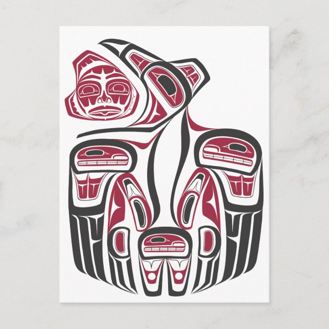 Haida Raven Design Postkarte (Vorderseite)