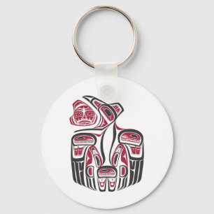 Haida Raven Design Schlüsselanhänger