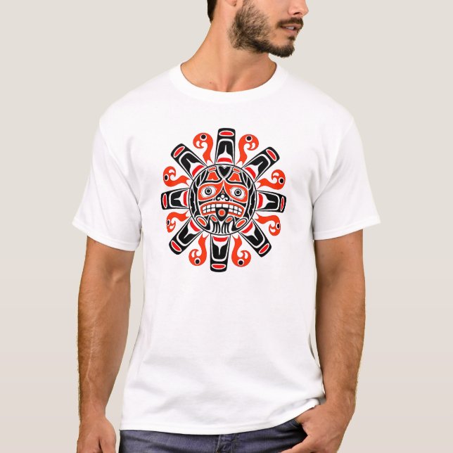 Haida Sonne  T-Shirt (Vorderseite)