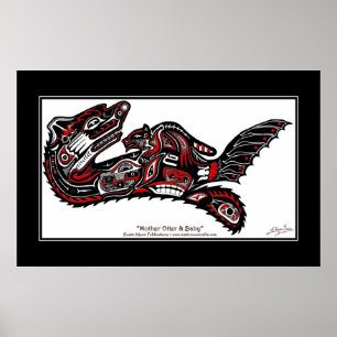 "HAIDA SPIRIT" Erstklassige Otter Art Print Poster