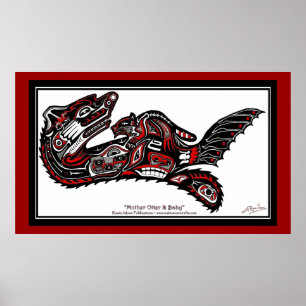 "HAIDA SPIRIT" Otter Größere Version Art Print Poster