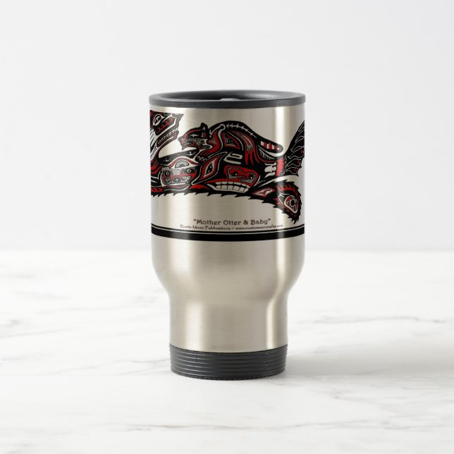 "HAIDA SPIRIT TASSE" Eine amerikanische Otter Art Reisebecher (Mittel)