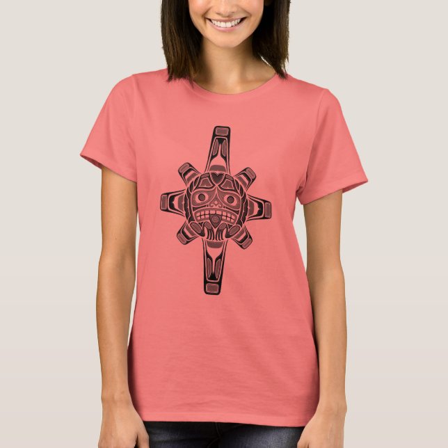 Haida Sun Mask, grau T-Shirt (Vorderseite)