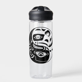 Haida Thunderbird Black and White Eagle Circle Trinkflasche