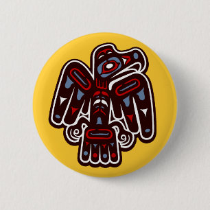 Haida Thunderbird Button
