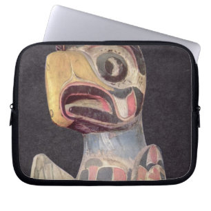 Haida-"Thunderbird" Statue (gemaltes Holz) Laptopschutzhülle