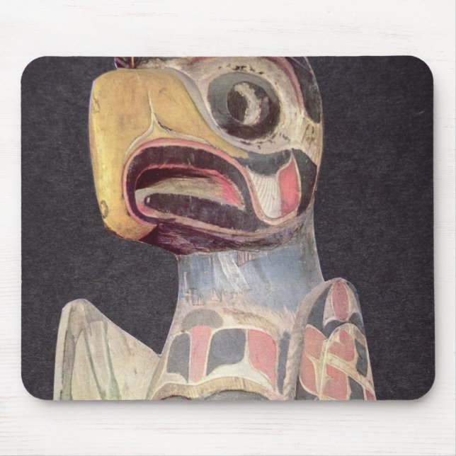 Haida-"Thunderbird" Statue (gemaltes Holz) Mousepad (Vorne)