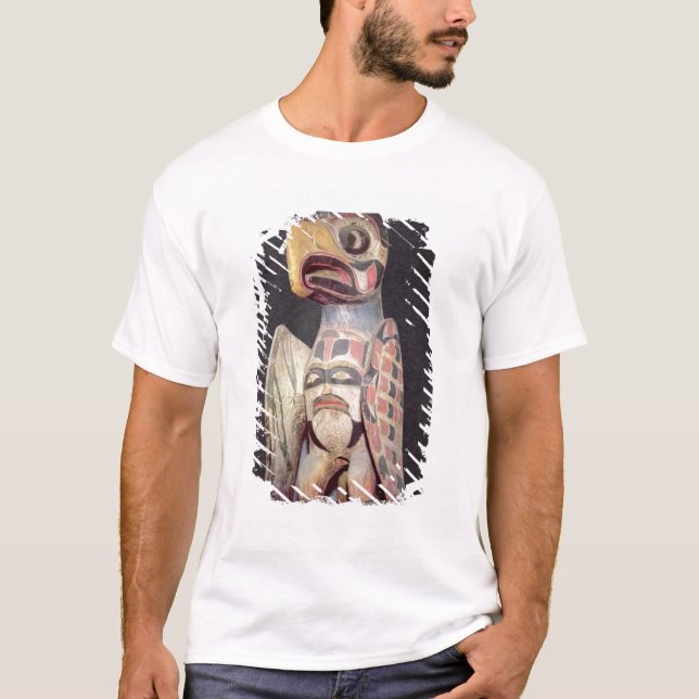 Haida-"Thunderbird" Statue (gemaltes Holz) T-Shirt (Vorderseite)