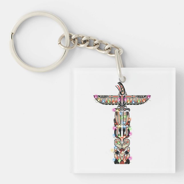 Haida Thunderbird Symbolism Haida Nation Nation Na Schlüsselanhänger (Vorderseite)