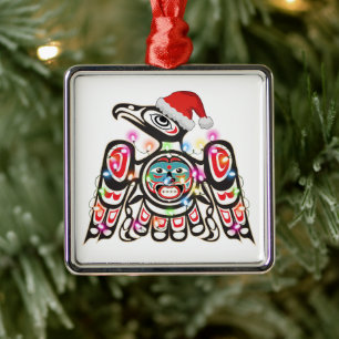 Haida Thunderbird Symbolismus Ornament Ziel Christ Aus Metall