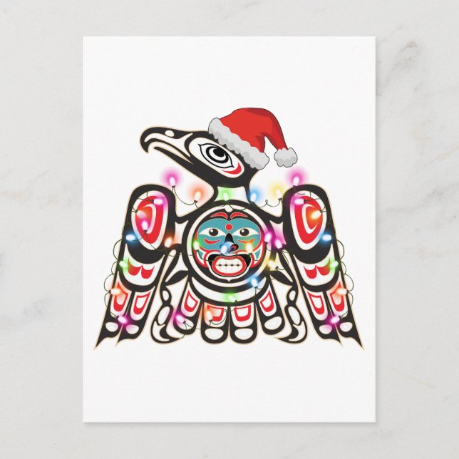 Haida Thunderbird Symbolismus Ornament Ziel Christ Postkarte (Vorderseite)