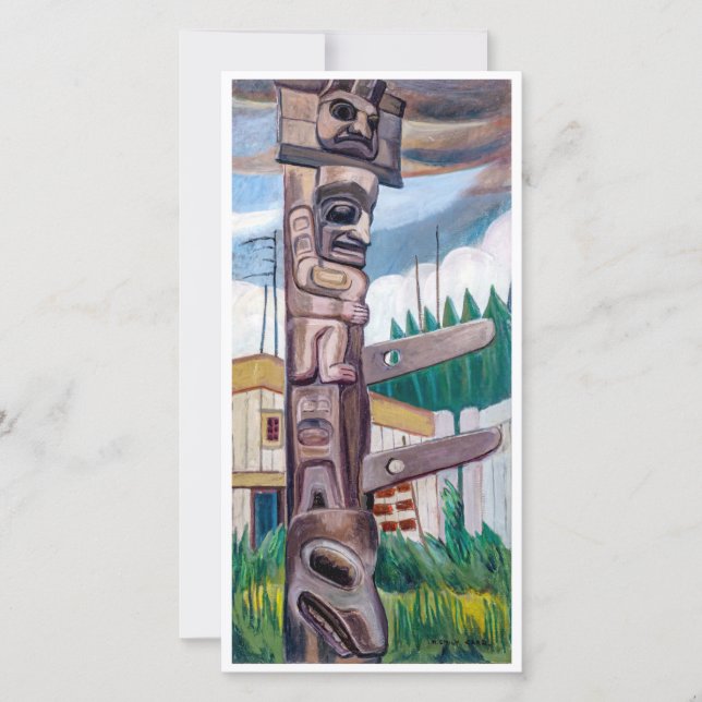 Haida Totem | Emily Carr | Grußkarte Feiertagskarte (Vorderseite)