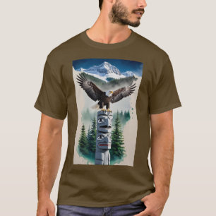 Haida Totem und Bald Eagle T-Shirt