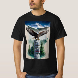 Haida Totem und Bald Eagle T-Shirt