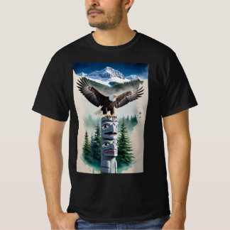 Haida Totem und Bald Eagle T-Shirt