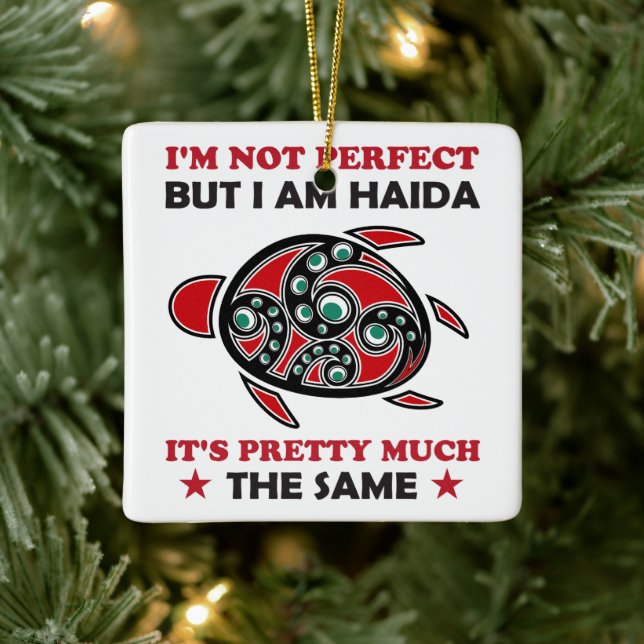 Haida Turtle Haida Erster Nationalstolz Keramikornament (Baum)