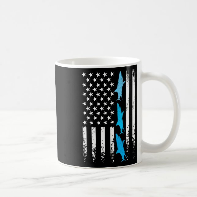 Haie 4. Juli American Flag Boys Kids Men Ret Kaffeetasse (Rechts)