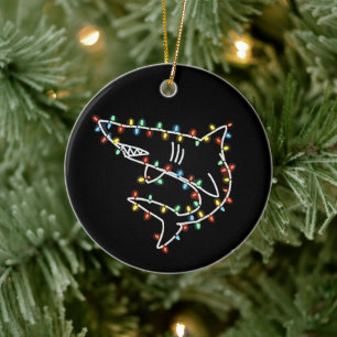 Haie Baum Weihnachten Xmas Haustier Tier Hai Liebh Keramik Ornament