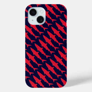 Haie coole rote und blaue Muster iPhone 15 Hülle