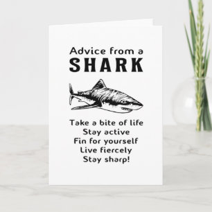 Haie Fisch Meer Haienflosse Cool Ozean Lustiges Ge Karte