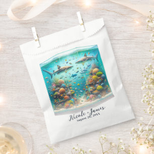 Haie & Fische Aquatic Aquarell Aquarium Hochzeit Geschenktütchen