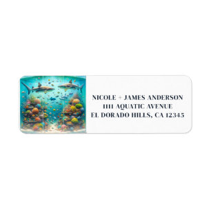 Haie & Fische Aquatische Aquarell Aquarien Hochzei