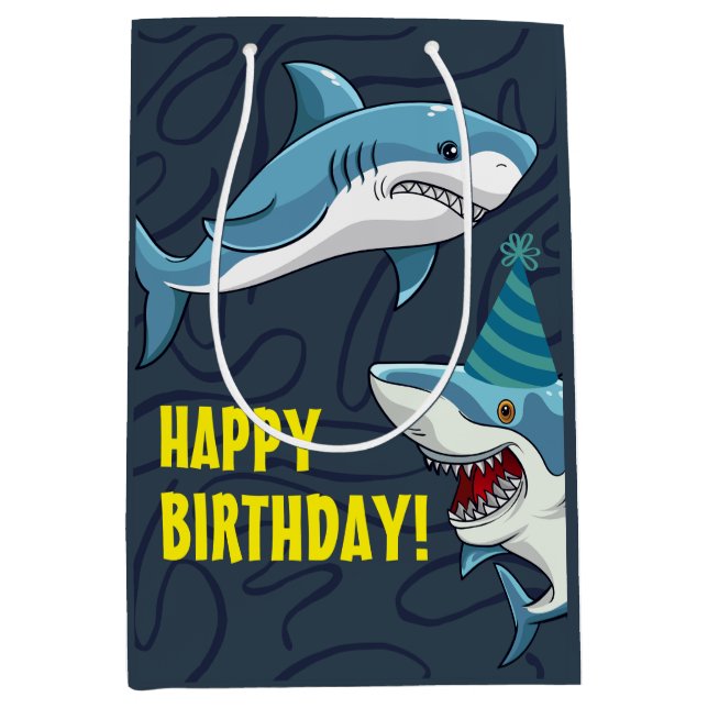 Haie im verschleierten Kind zum Geburtstag Mittlere Geschenktüte (Vorderseite)