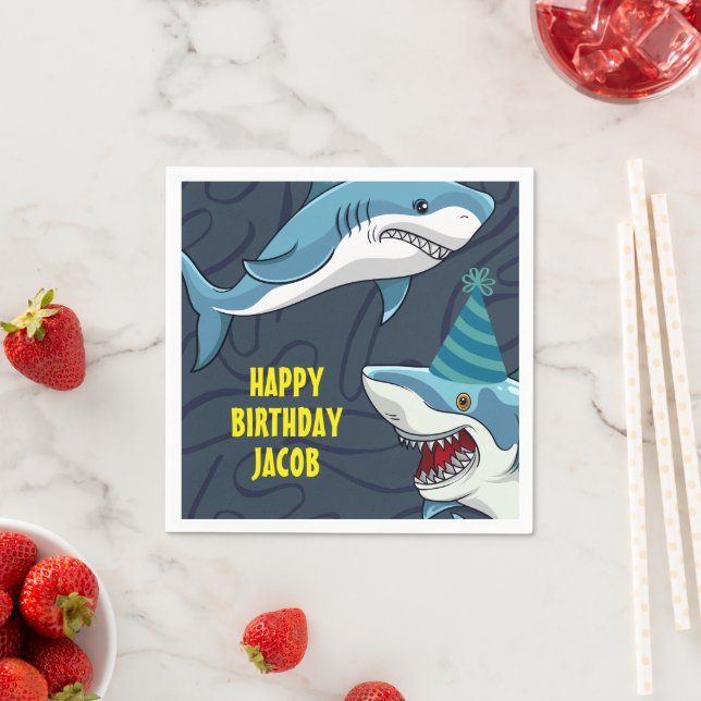 Haie im verschleierten Kind zum Geburtstag Serviette (Beispiel)