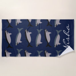 Haie in der Ozeanmonogramm Strandtuch