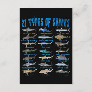 Haie liebt 21 Arten von Haien Begleitkarte