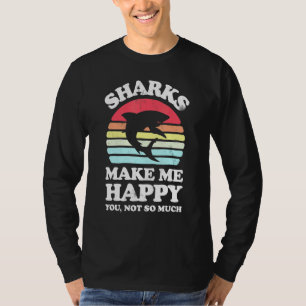 Haie machen mich glücklich, nicht so viel Hai Vint T-Shirt