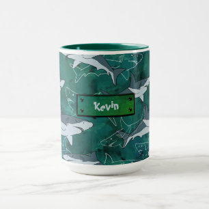 Haie, Meere, Meer, Fische, Raubfische, Tiere, Kief Tasse