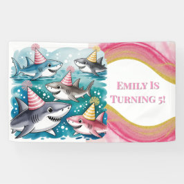 Haie Niedlich unter der Sea Girl Birthday Party Banner