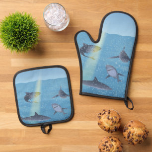 Haie Ofenhandschuh & Topflappen-Set