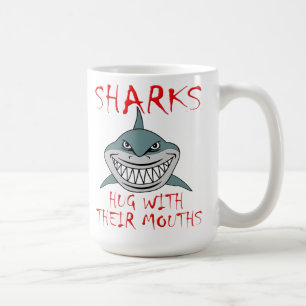 Haie Umarmen mit Mündern Lustiger Becher Tasse