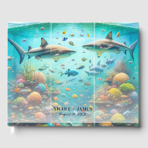 Haie und Fisch Aquatic Aquatic Aquarium Hochzeit Gästebuch