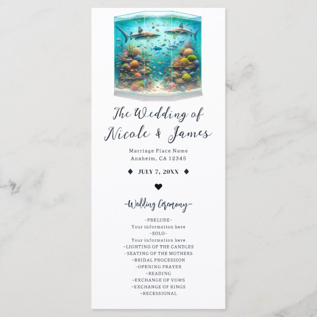 Haie und Fisch Aquatic Watercolor Aquarium Programm (Vorderseite)