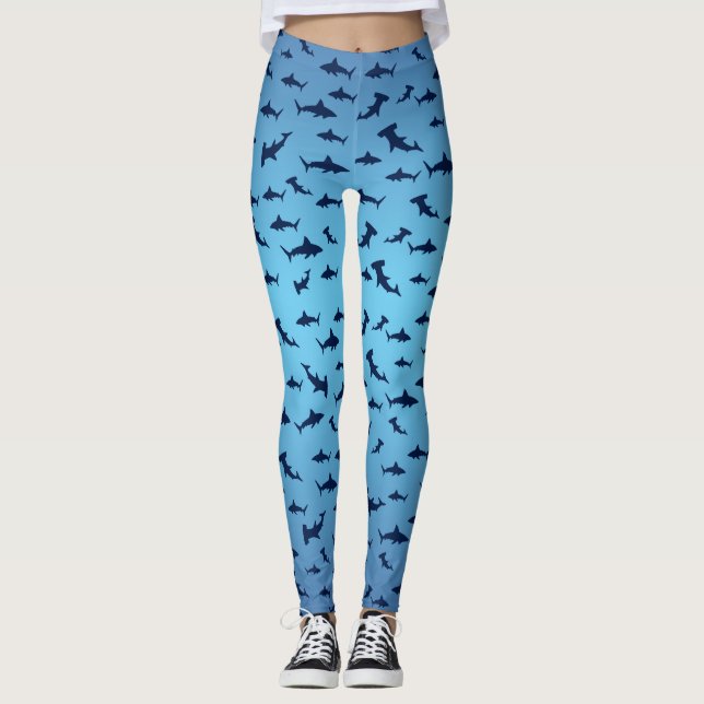 Haie und Hammerhaie Leggings (Vorderseite)