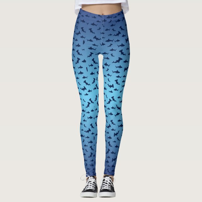 Haie und Hammerhaie Leggings (Vorderseite)