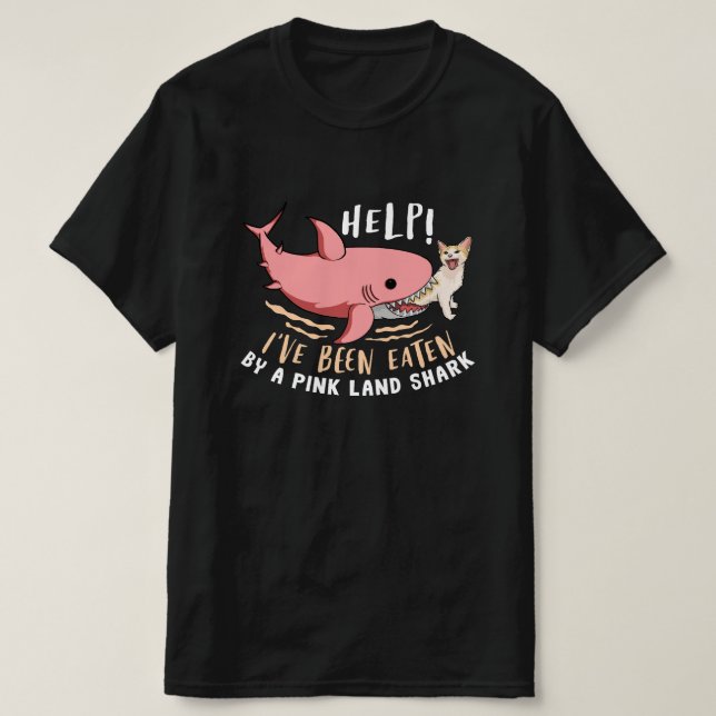 Haie und Katze kombiniert T-Shirt (Design vorne)