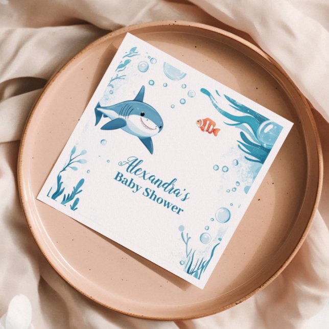 Haie unter den Meerestieren Serviette (Von Creator hochgeladen)