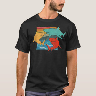 Haie Vintag Fische Fischen Große Haie Retro T-Shirt