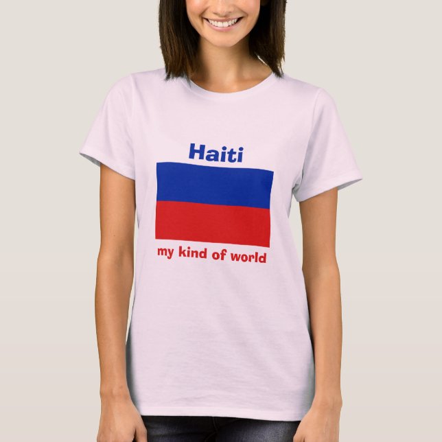 Haifahne + Karte + Text-T - Shirt (Vorderseite)