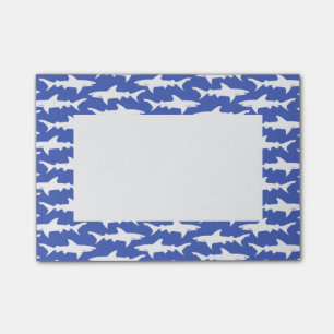 Haifisch-Angriff - Blau und Weiß Post-it Klebezettel
