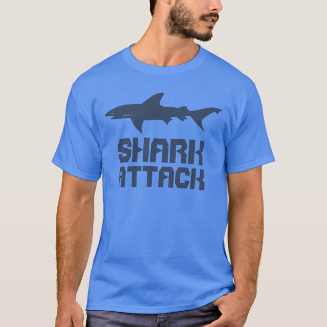 HAIFISCH Angriff!  Für Schwimmer Tiefsee-Taucher T-Shirt (Vorderseite)