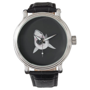 Haifisch-Angriff - Weißer Hai zeigt seinen Biss Armbanduhr