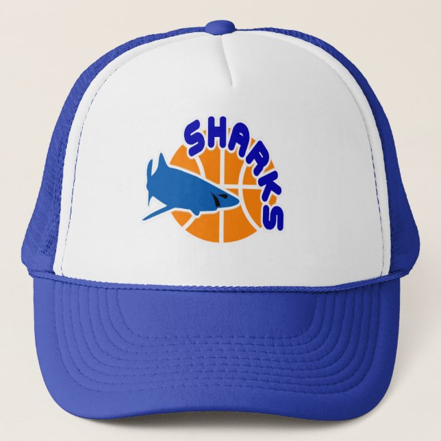 Haifisch-Basketball-Kappe Truckerkappe (Vorderseite)