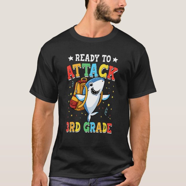Haifisch bereit, den 3. T-Shirt (Vorderseite)