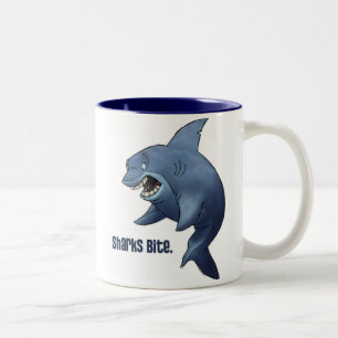 Haifisch-Biss-Tasse Zweifarbige Tasse